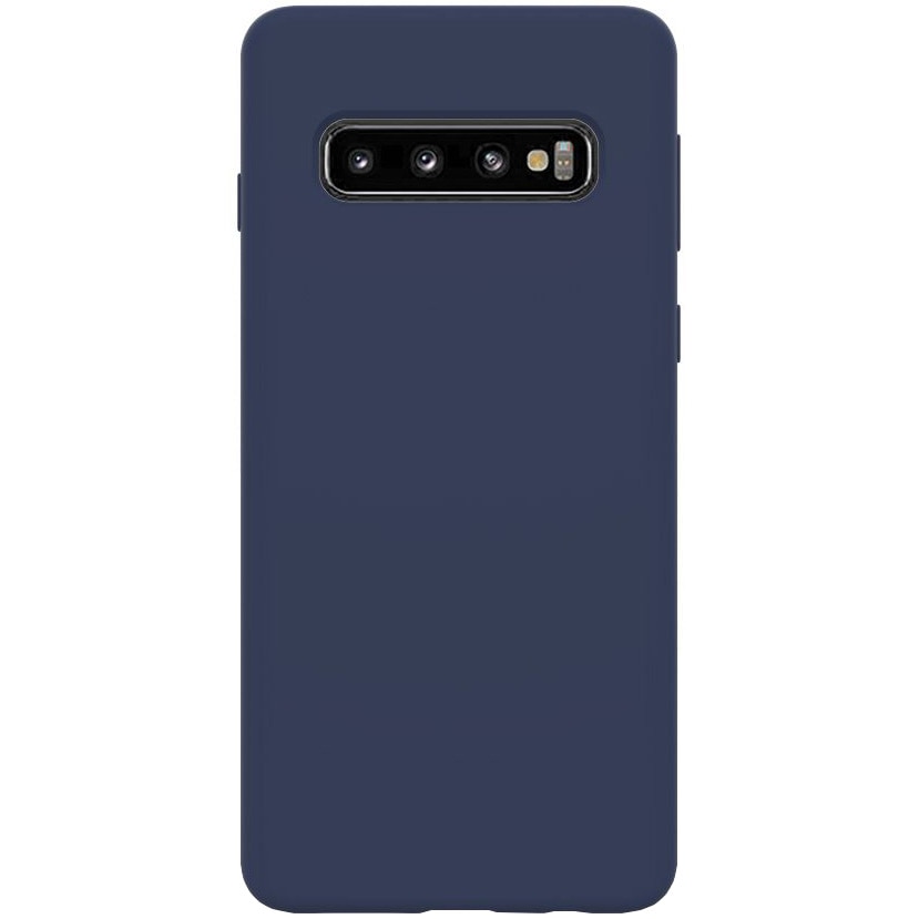 Husa de protectie 360° Lemontti Liquid Silicon Samsung Galaxy S10 Plus, Dark Blue