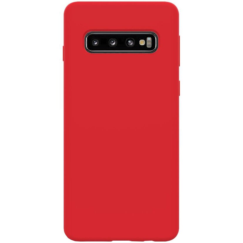 Husa de protectie 360° Lemontti Liquid Silicon Samsung Galaxy S10 Plus, Red