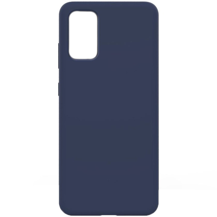 Husa de protectie 360° Lemontti Liquid Silicon compatibila cu Samsung Galaxy S20 Plus, Dark Blue