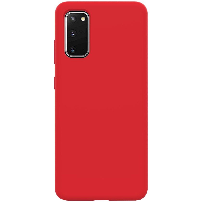 Husa de protectie 360° Lemontti Liquid Silicon Samsung Galaxy S20, Red