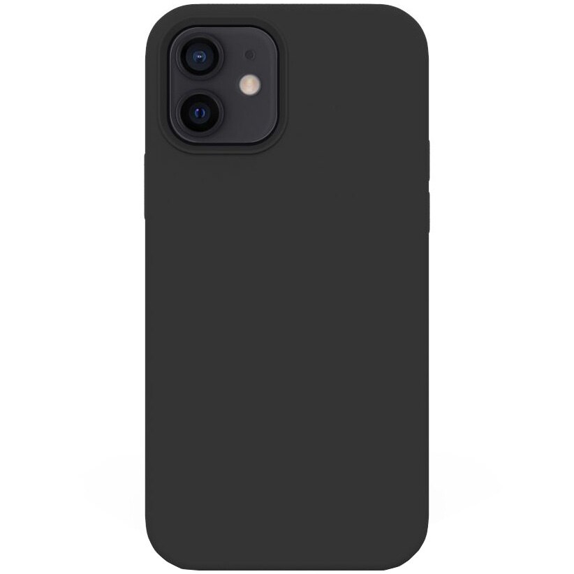Husa de protectie 360° Lemontti Liquid Silicon iPhone 12 Mini, Black