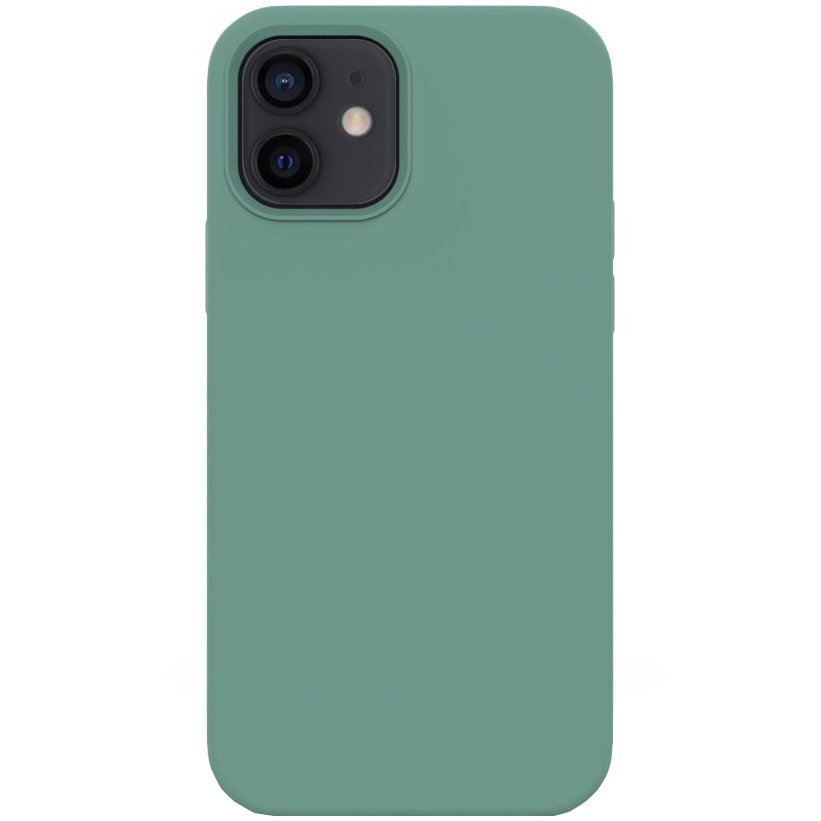 Husa de protectie 360° Lemontti Liquid Silicon iPhone 12 Mini, Forest Green