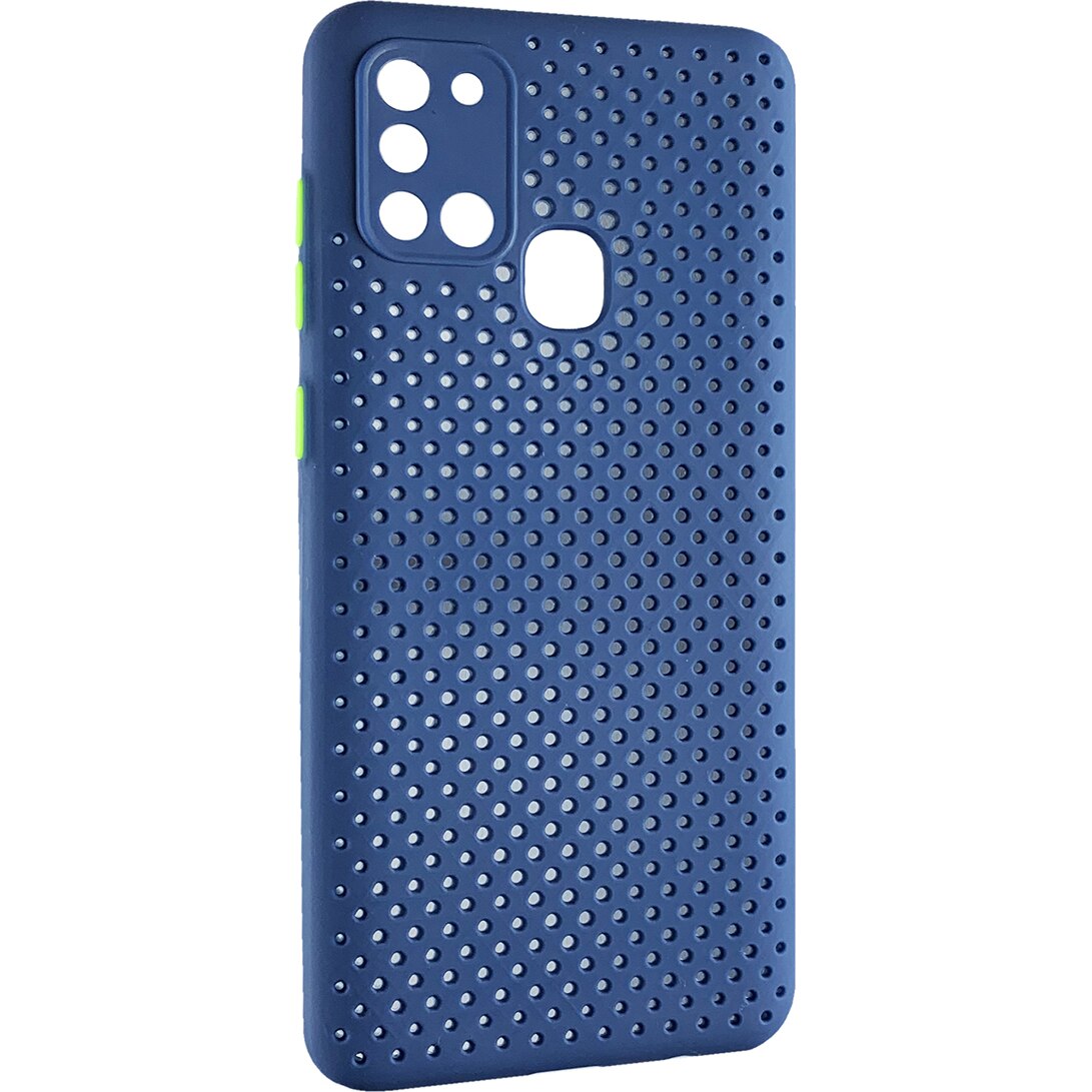 Husa de protectie Lemontti Bubble Samsung Galaxy A21s, Albastru