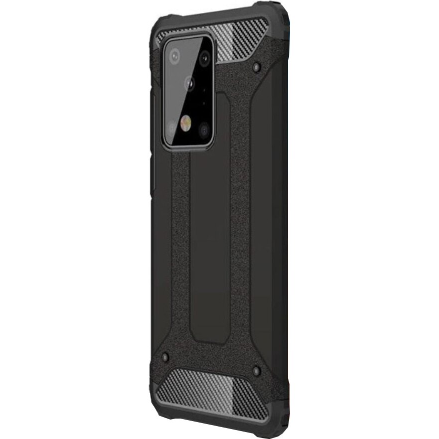 Husa de protectie antisoc Lemontti Armor Carbon Samsung Galaxy S20 Plus, Negru