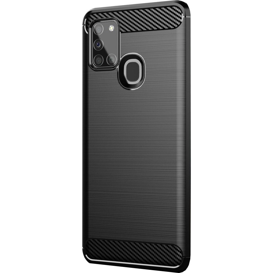 Husa de protectie Lemontti Carbon Samsung Galaxy A21s, Negru