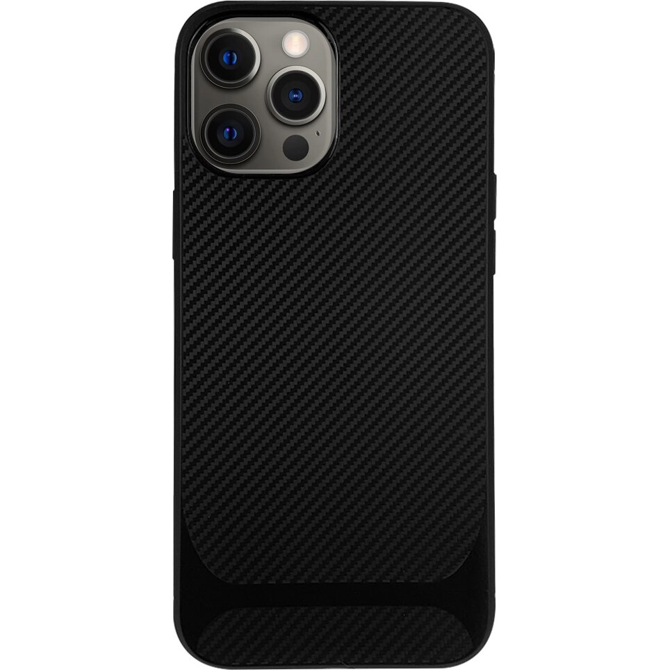 Husa de protectie Lemontti Carbon Pro iPhone 12 Pro Max, Negru