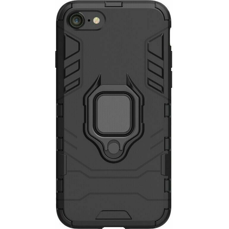 Husa de protectie antisoc Lemontti Ring Armor iPhone SE 2020 / 8 / 7, Negru