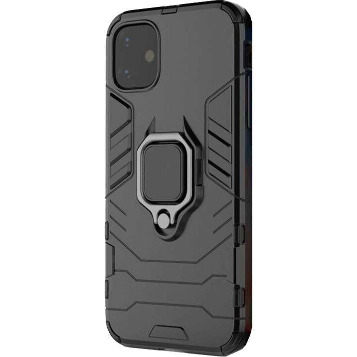Husa de protectie antisoc Lemontti Ring Armor iPhone 11, Negru