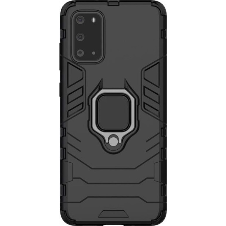 Husa de protectie antisoc Lemontti Ring Armor Samsung Galaxy S20 Plus, Negru