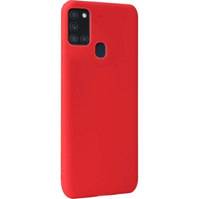 Husa de protectie Lemontti Silicon Silky Samsung Galaxy A21s, Rosu