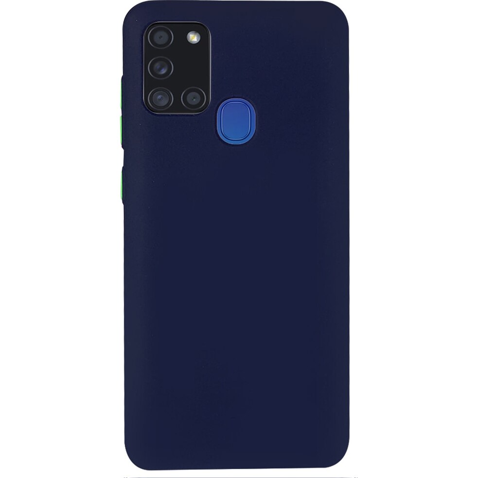Husa de protectie Lemontti Solid Silicone Samsung Galaxy A21s, Bleumarin