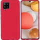 Husa de protectie Lemontti Silicon Silky Compatibila cu Samsung Galaxy A42 5G, Rosu