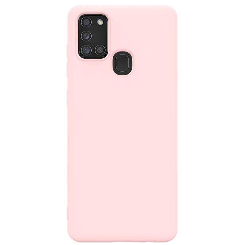 Husa de protectie Lemontti Silicon Soft Slim Samsung Galaxy A21s, Pink Sand
