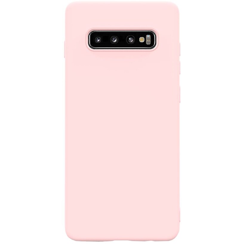 Husa de protectie Lemontti Silicon Soft Slim Samsung Galaxy S10 Plus, Pink Sand