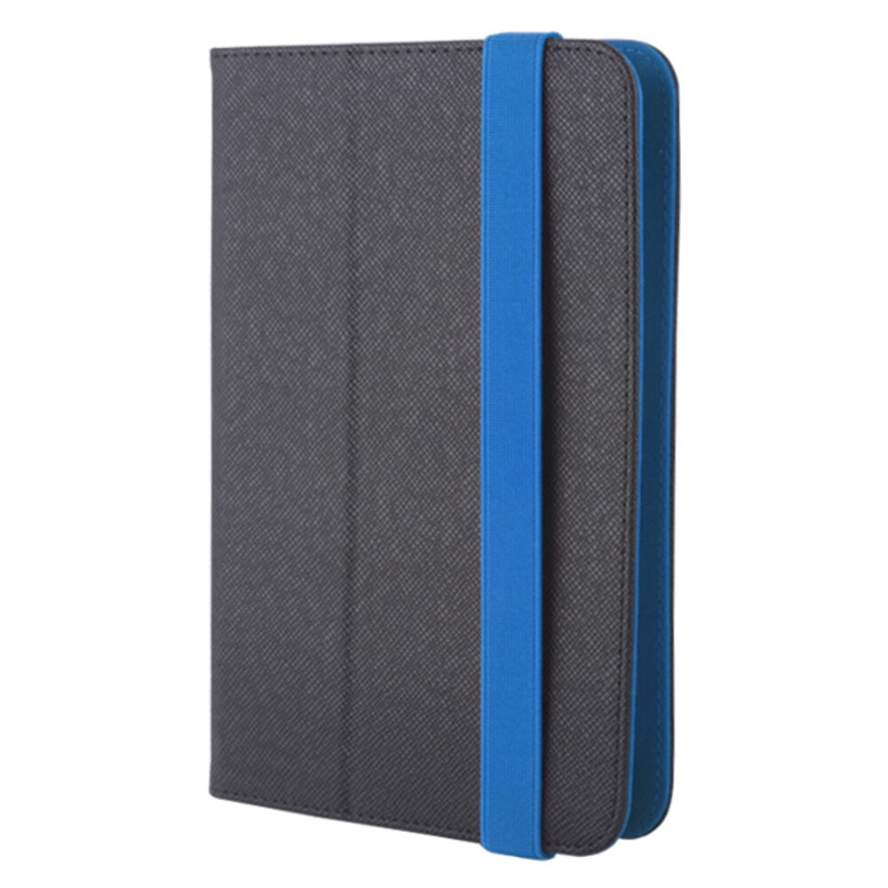Husa BookStand, universala, pentru tablete intre 7 si 8”, din piele organica, Negru-Albastru