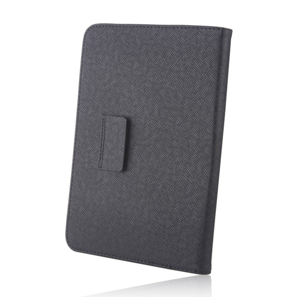 Husa BookStand, universala, pentru tablete intre 7 si 8”, din piele organica, Negru-Albastru