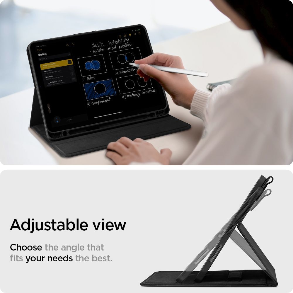 Husa Spigen Liquid Air Folio compatibila cu iPad Air 4 2020 / 5 2022 Black