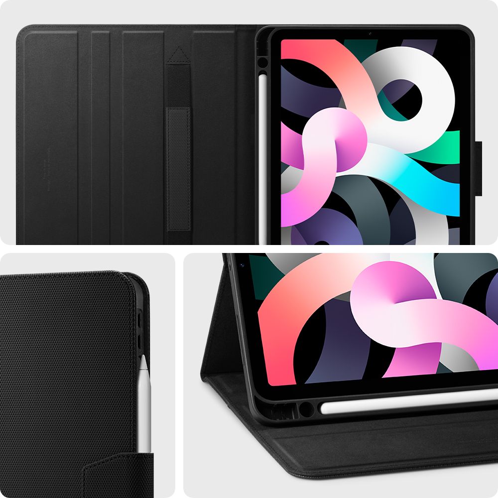 Husa Spigen Liquid Air Folio compatibila cu iPad Air 4 2020 / 5 2022 Black