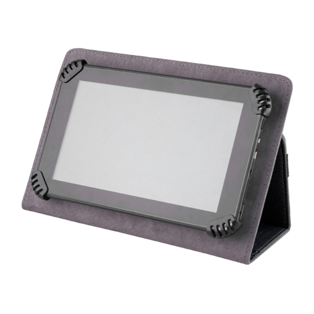 Husa BookStand, universala, pentru tablete intre 7 si 8”, din piele organica, Negru