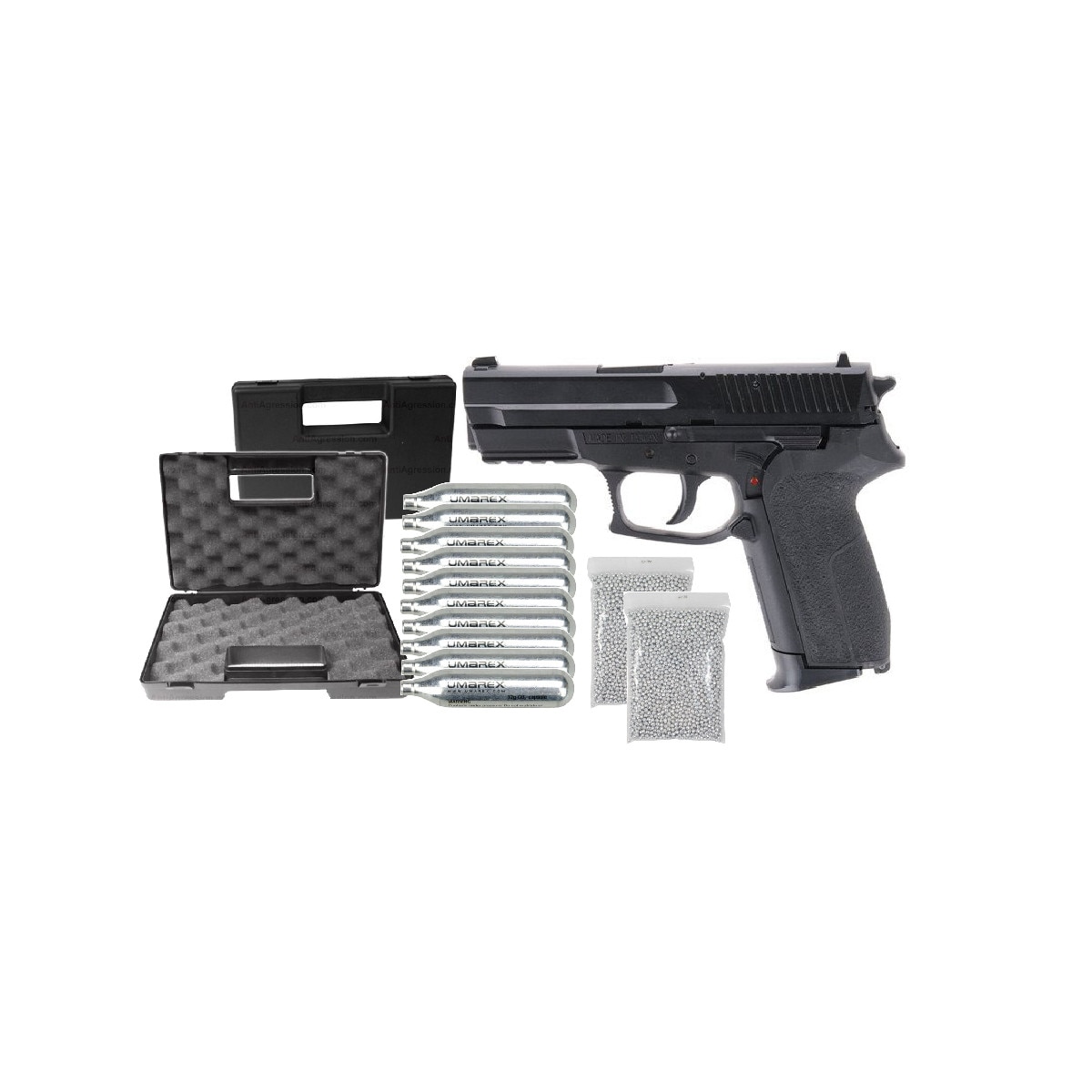 Pistol Airsoft Sig Sauer SP 2022 Metalic Propulsie CO2 +Set co2 bile si cutie transport