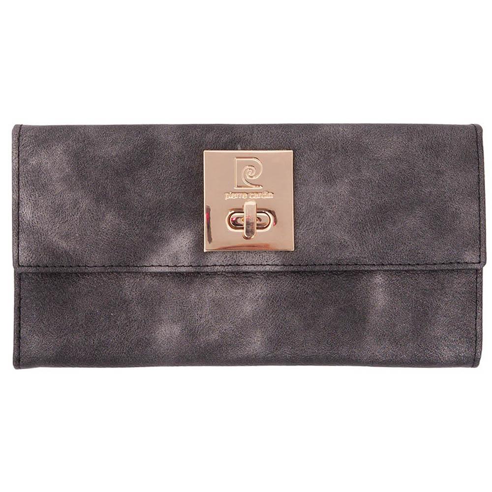 Portofel dama Pierre Cardin GPD002, Negru, Negru, 19 cm x 10 cm