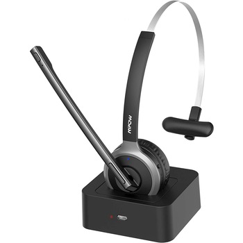 Casti Call Center Mpow M5 Pro Single-Side, Bluetooth, ANC, Negru Casti Call Center Mpow M5 Pro Single-Side, Bluetooth, ANC, Negru