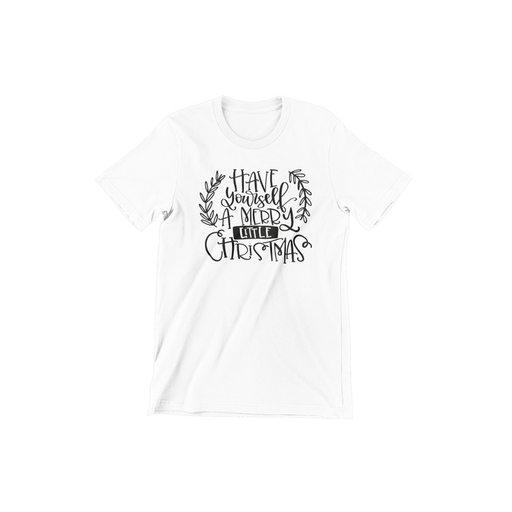 Gyermek póló karácsonyra Boldog kis karácsonyt, fehér