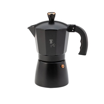 Espressor cafea pentru aragaz (Cafetiera) 6 cesti Black Rose Gold Line Berlinger Haus BH 1974 Espressor cafea pentru aragaz (Cafetiera) 6 cesti Black Rose Gold Line Berlinger Haus BH 1974