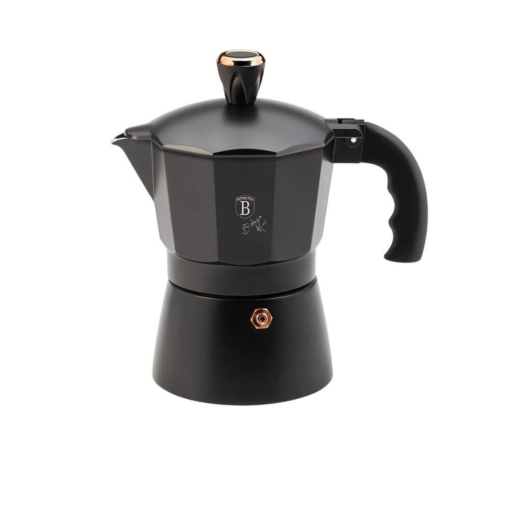 Espressor cafea pentru aragaz (Cafetiera) 3 cesti Black Rose Collection Berlinger Haus BH 1973