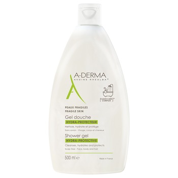 Gel de dus A-Derma Hydra-Protective pentru piele sensibila, 500 ml Gel de dus A-Derma Hydra-Protective pentru piele sensibila, 500 ml