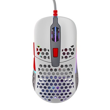 Mouse Gaming Xtrfy M42 Retro RGB, Alb/Gri Mouse Gaming Xtrfy M42 Retro RGB, Alb/Gri