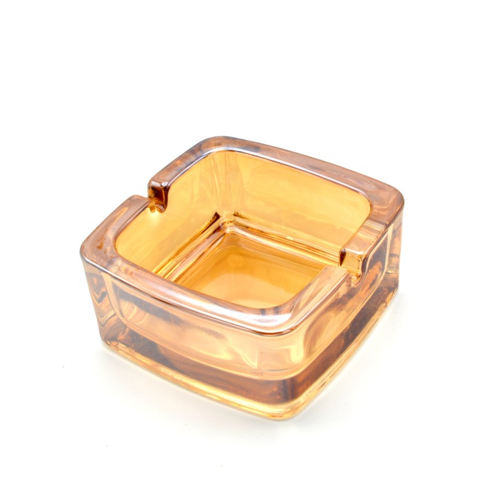 Scrumiera sticla, Square, Toro, Amber