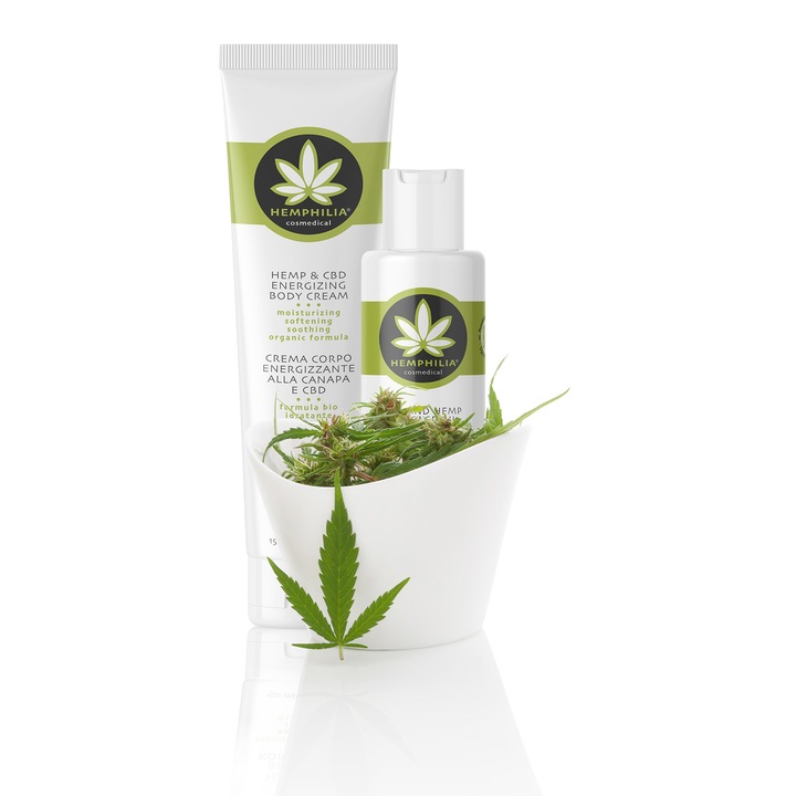 Crema energizanta cu CBD Hemphilia, 150ml