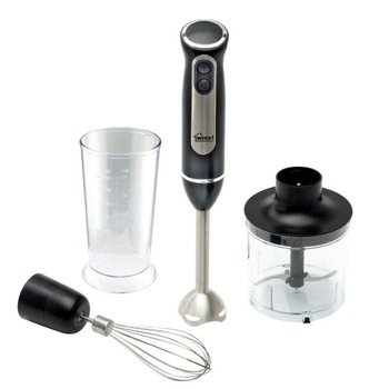 Set Mixer profesional cu Putere 600 W, Tip Vertical, 2 Trepte de viteza, Maner ergonomic, Curatare Usoara, Cutite din Otel Inoxidabil, Design Modern, Culoare Negru Set Mixer profesional cu Putere 600 W, Tip Vertical, 2 Trepte de viteza, Maner ergonomic, Curatare Usoara, Cutite din Otel Inoxidabil, Design Modern, Culoare Negru