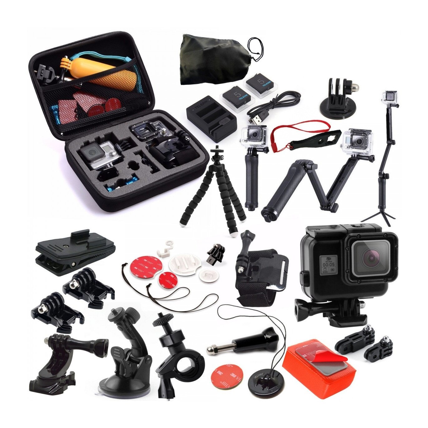complement bed The actual Pachet Accesorii Compatibile Gopro Hero 5/6/7 Black - Geanta, Baterii, Carcasa  Subacvatica - eMAG.ro