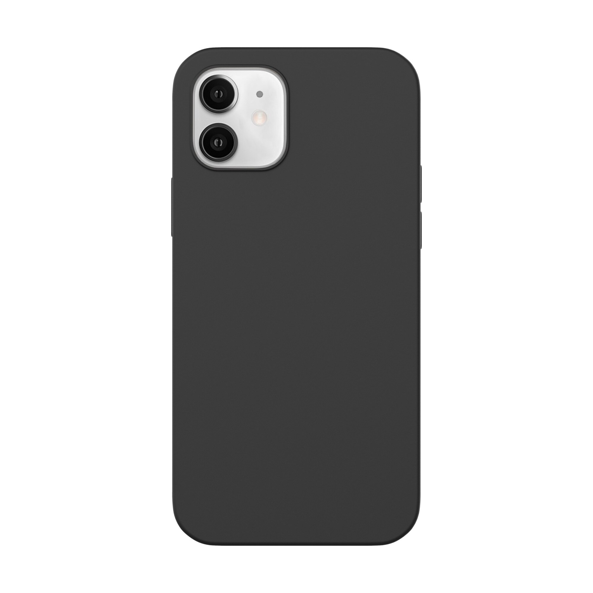 Capac Protectie Spate Cellara Din Silicon Colectia Slim Pentru iPhone 12 Mini- Negru