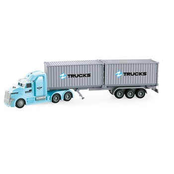 Camion cu remorca, frictiune lumini si sunete, Wenyi, scara 1:50, Multicolor, 3+ Camion cu remorca, frictiune lumini si sunete, Wenyi, scara 1:50, Multicolor, 3+