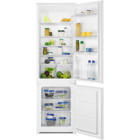 Combina frigorifica incorporabila Zanussi ZNLN18FS1, 267 l, Clasa F, LowFrost, FastFreeze, H 177 cm
