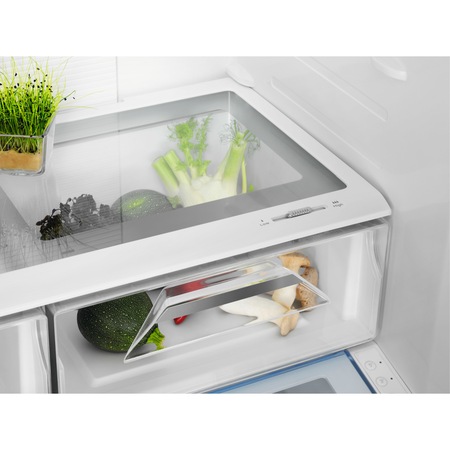 Combina frigorifica Electrolux EN6086MOX, 536 l, Clasa F, No Frost, Dozator apa, Afisaj LCD, Control touch, H 178 cm, Inox antiamprenta
