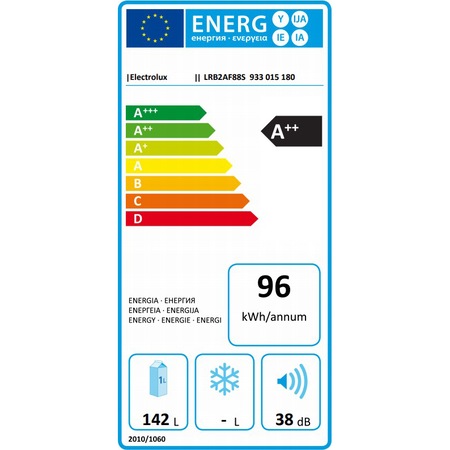 Frigider cu o usa incorporabila Electrolux LRB2AF88S, 142 l, Clasa A++, OptiSpace, H 88 cm