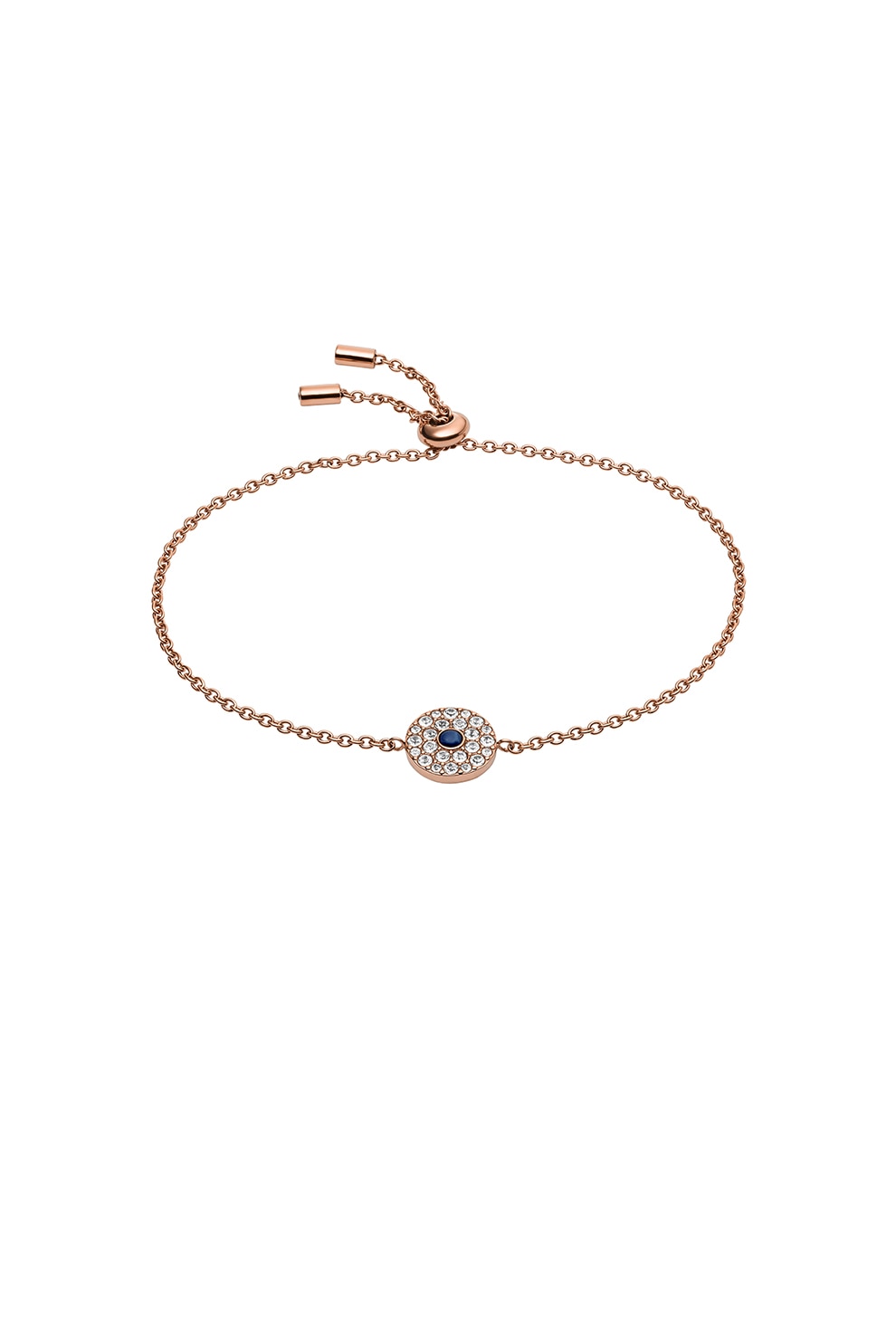 Fossil, Bratara decorata cu cristale, Auriu rose