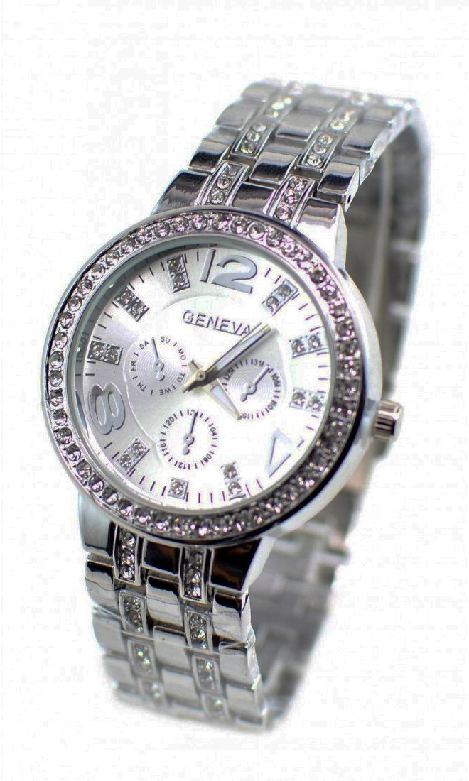 Ceas dama elegant, bratara metalica, Geneva Silver - GNV1432SL