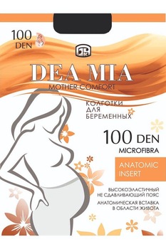 Ciorapi grosi din microfibra pentru gravide 100 DEN Deea Mia, Bchk 1905, Negru, 2-S Ciorapi grosi din microfibra pentru gravide 100 DEN Deea Mia, Bchk 1905, Negru, 2-S
