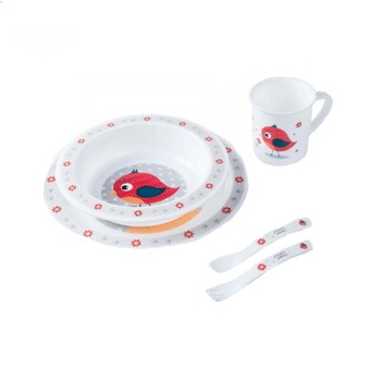 Set 5 piese castron, farfurie, cana si tacamuri 12+ luni Canpol Babies 4/401, Multicolor Set 5 piese castron, farfurie, cana si tacamuri 12+ luni Canpol Babies 4/401, Multicolor