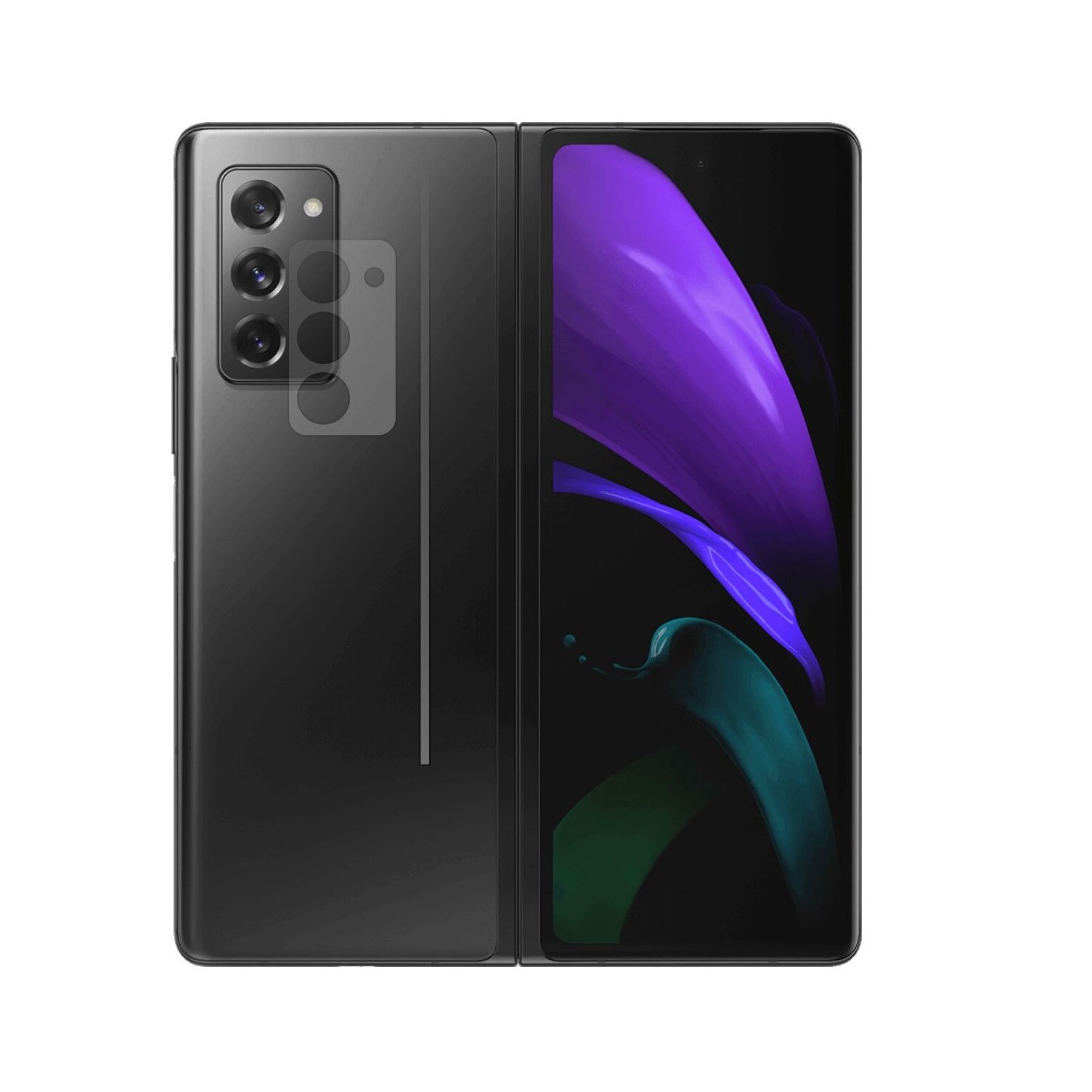 Set 2x Folie Protectie Camera Invisible Skinz UHD AutoRegeneranta pentru Samsung Galaxy Z Fold 2 5G - Siliconica Ultra-Clear cu Acoperire Totala, Adeziva si Flexibila