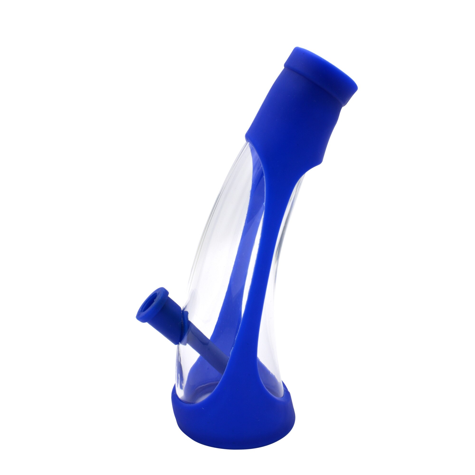 Bong sticla-silicon, Arch, Toro, 23 cm, Albastru