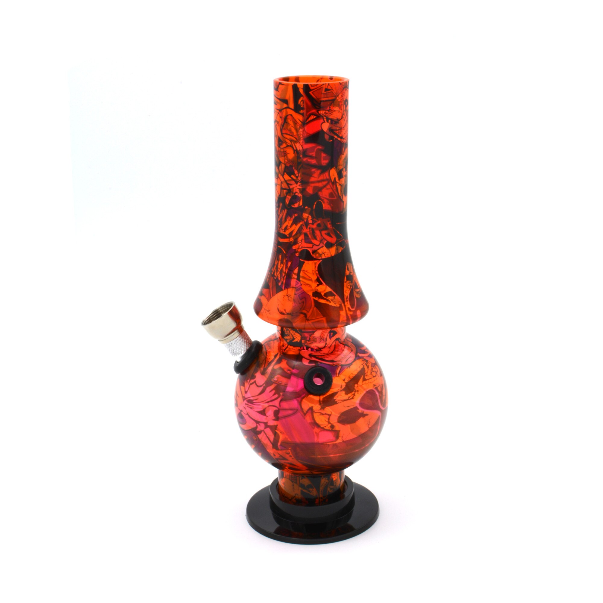 Bong acrilic, Graffiti, Toro, 20 cm, Rosu