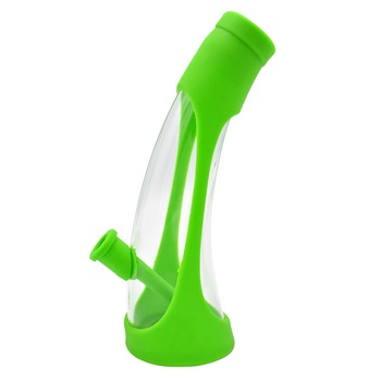 Bong sticla-silicon, Arch, Toro, 23 cm, Verde Bong sticla-silicon, Arch, Toro, 23 cm, Verde