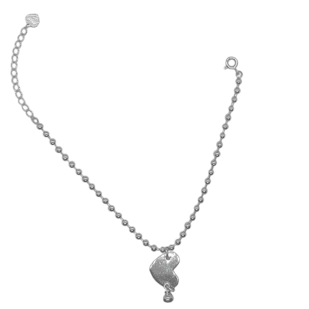 Bratara din argint 925, cu inima si bilute, 6,4 g