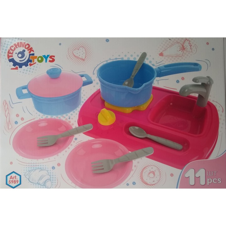 Technok főzőkészlet, többszínű, 11 db